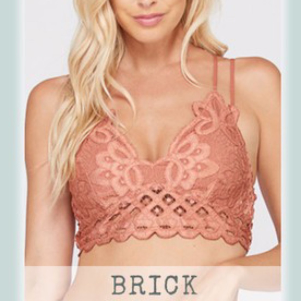 LYANN Cutest Lace Bralette - BRICK - Picture 5 of 5